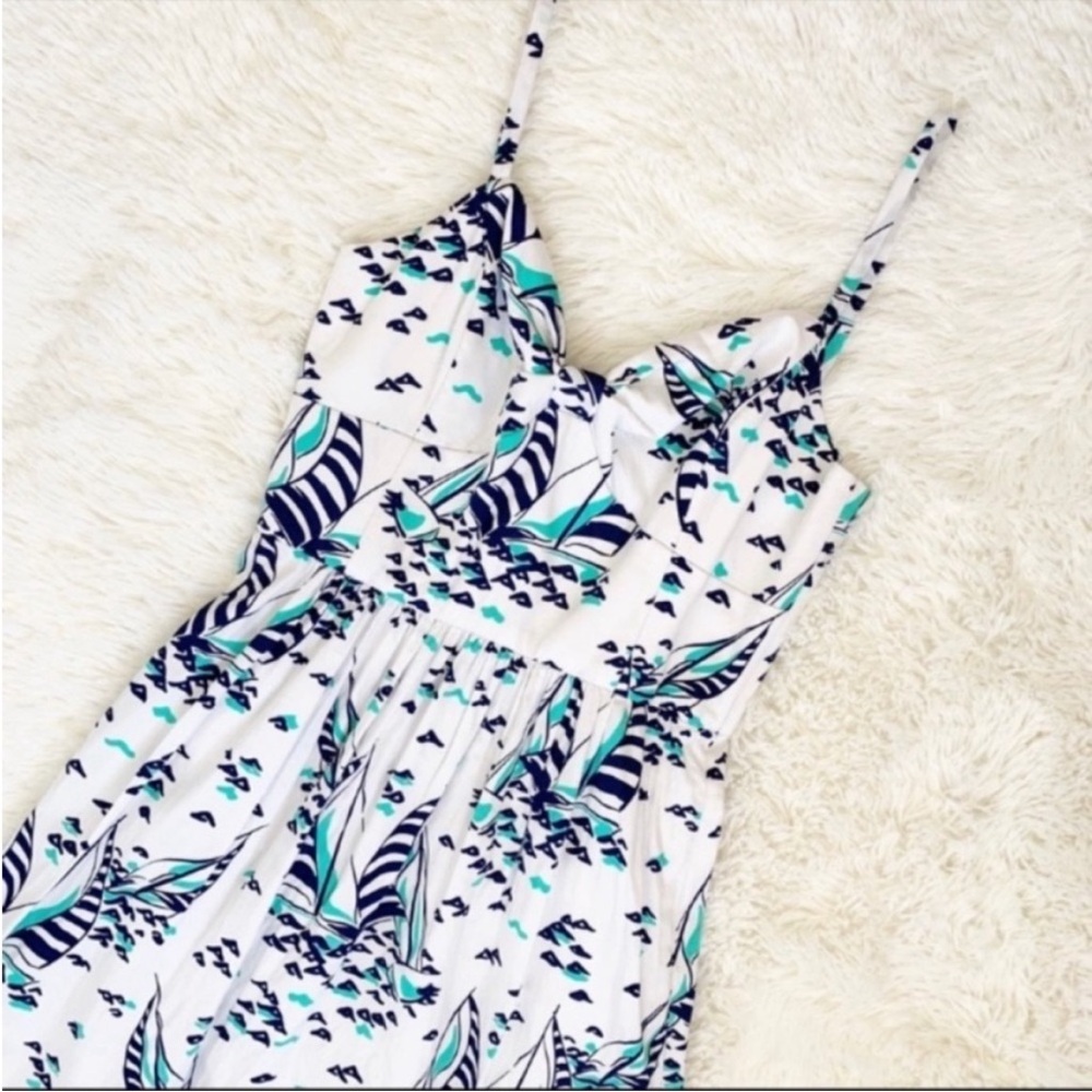 Vineyard Vines Nautical Print Sailboat Fit & Flare  Sun Dress Size 0 - Picture 7 of 11